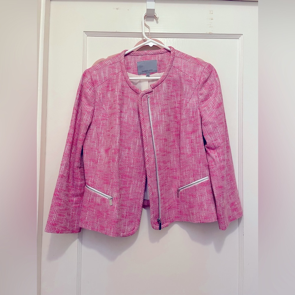 Classiques Entier Pink Tweed Lady Jacket EUC